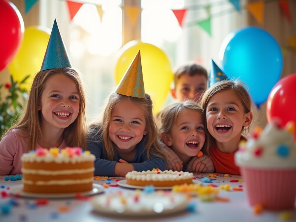 खुशी से मनाते बच्चे